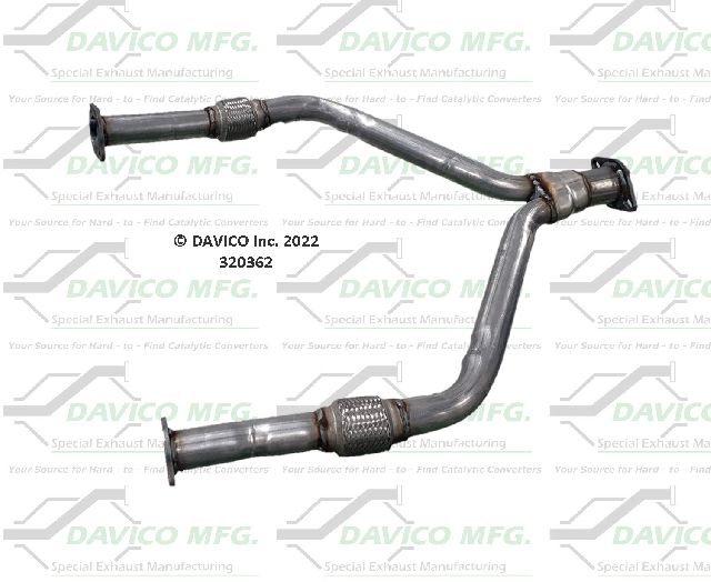 2003-2008 INFINITI FX35 Exhaust Y Pipe - Front (Davico Converters)