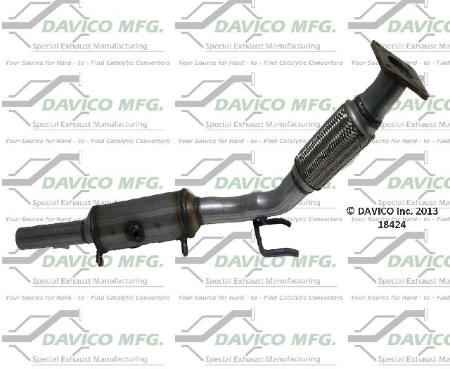 2012-2014 Volkswagen Golf Catalytic Converter - Center (Davico Converters)
