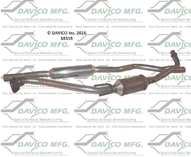 2003-2006 Pontiac Vibe Catalytic Converter - Center (Davico Converters)