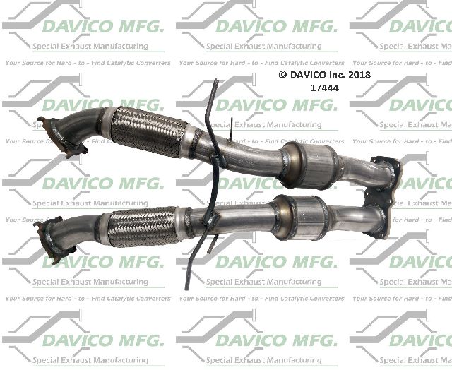 2007-2014 Volvo S80 Catalytic Converter - Rear (Davico Converters)