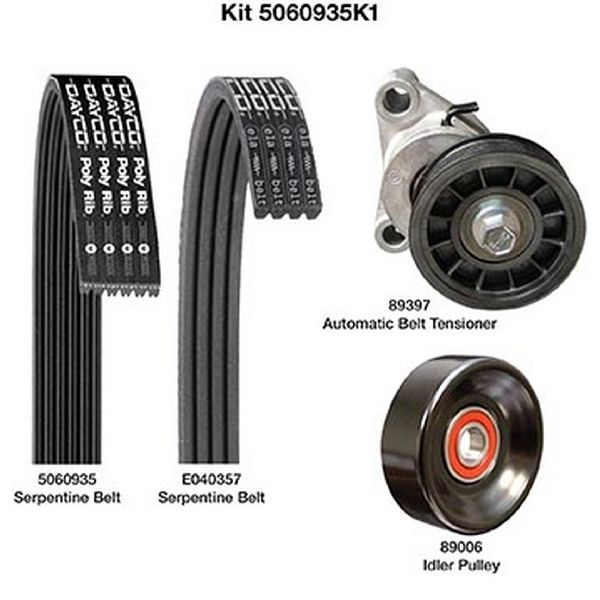 2009-2014 Chevrolet Tahoe Serpentine Belt Drive Component Kit - Main Drive (Dayco)