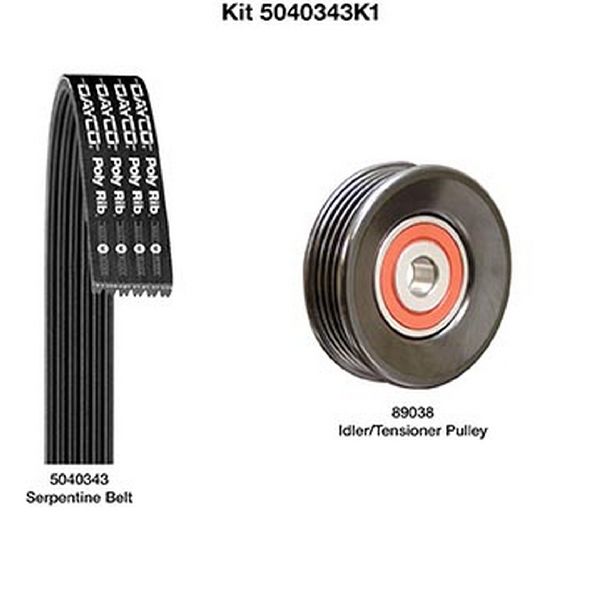 1994-1998 Toyota T100 Serpentine Belt Drive Component Kit - Air Conditioning and Idler (Dayco)