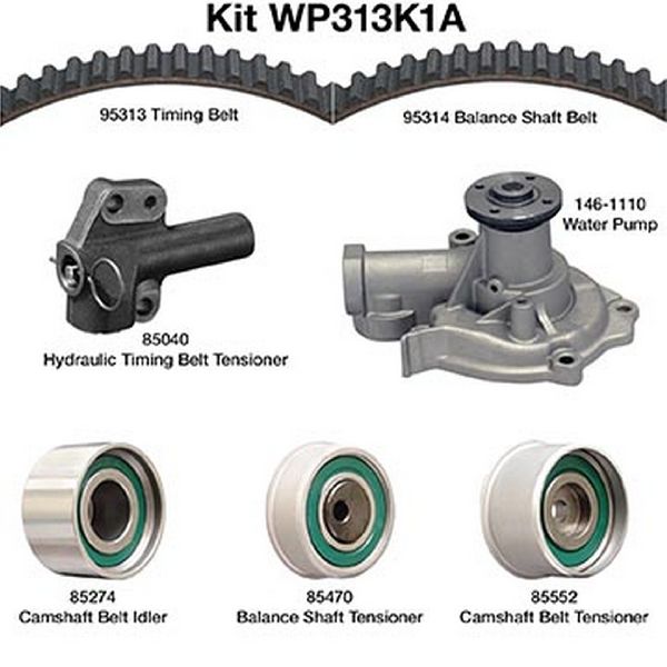 2001-2006 Hyundai Santa Fe Engine Timing Belt Kit with Water Pump (Dayco)