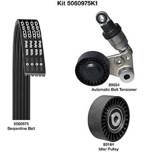 2007-2012 Hyundai Santa Fe Serpentine Belt Drive Component Kit - Main Drive (Dayco)