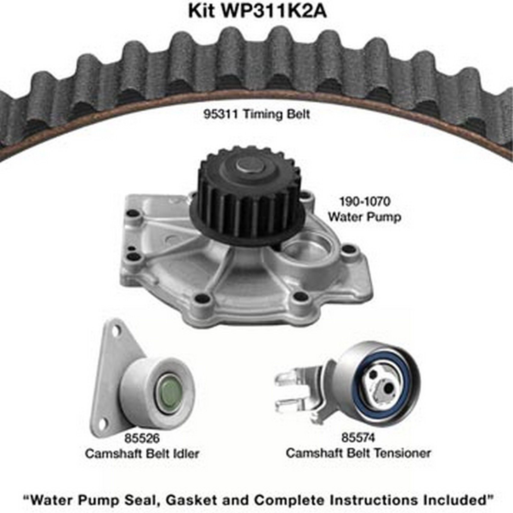 2006, 2005 Volvo S80 Engine Timing Belt Kit with Water Pump