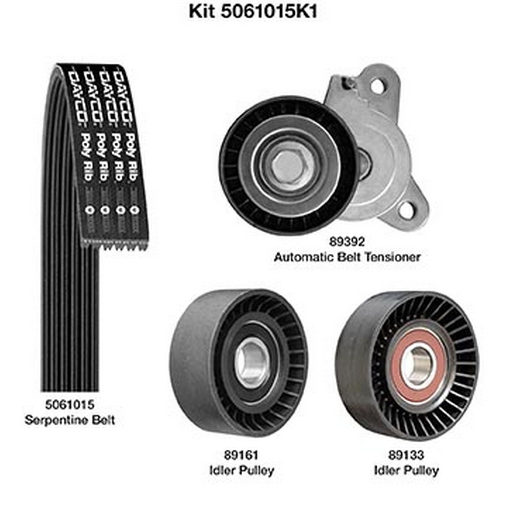 2010, 2009, 2008, 2007 Chrysler Sebring Serpentine Belt Drive Component Kit