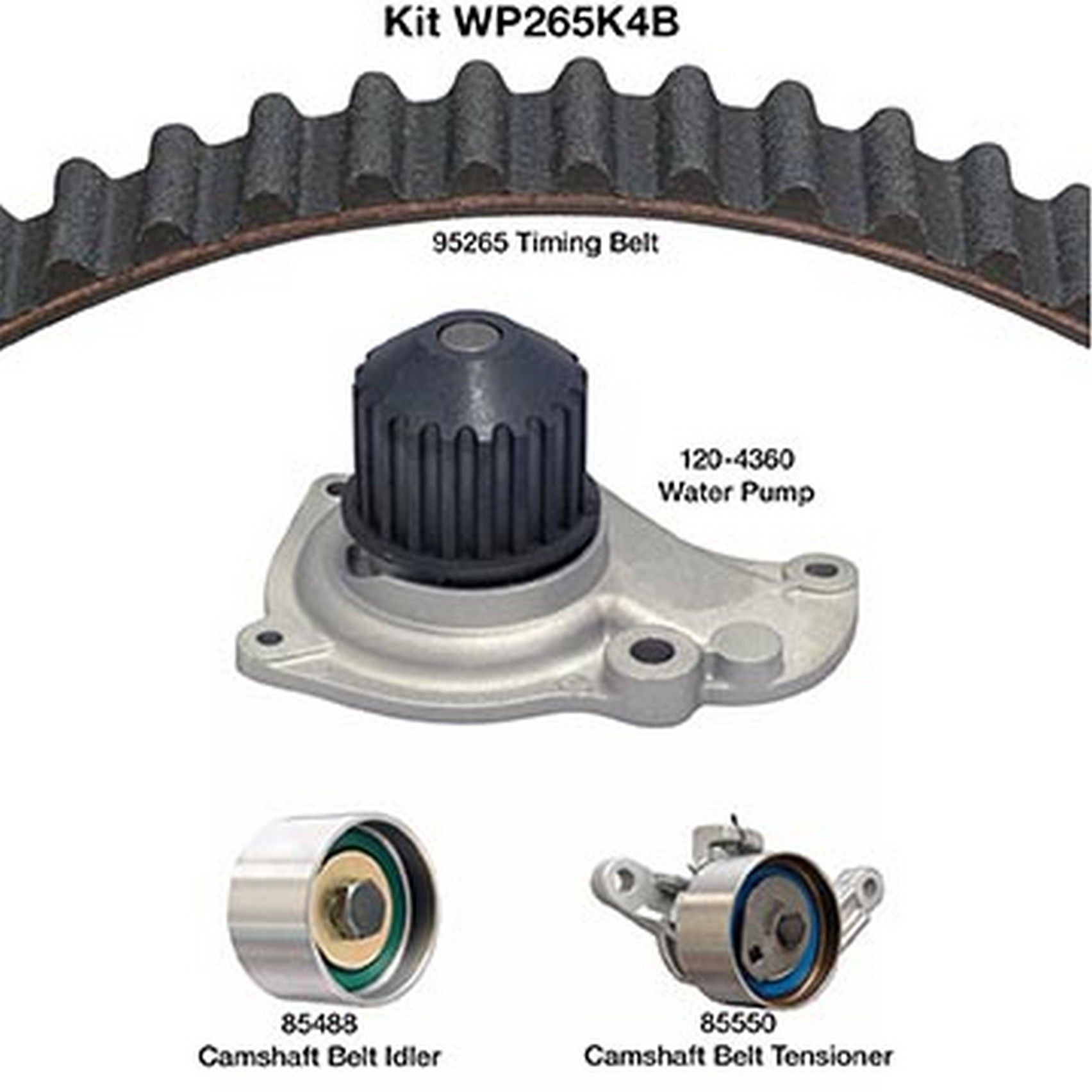 2005, 2004, 2003 Dodge Neon Cruiser Engine Timing Belt Kit with Water Pump
