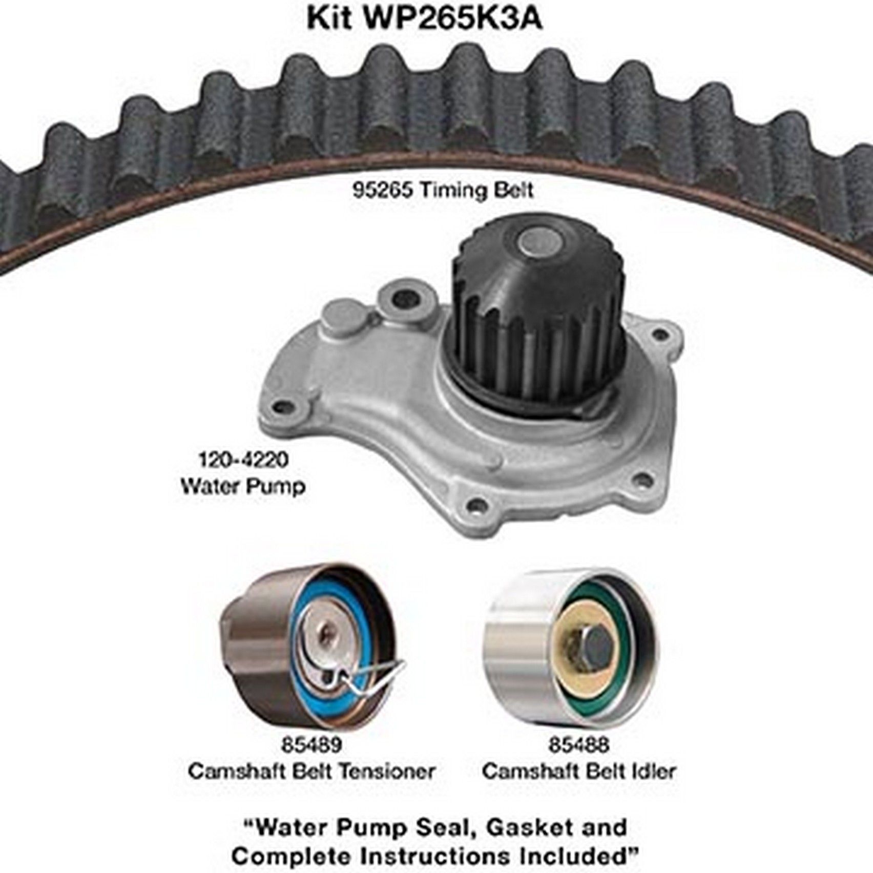 2002, 2001, 2000, 1999, 1998, 1997 Dodge Stratus Engine Timing Belt Kit with Water Pump