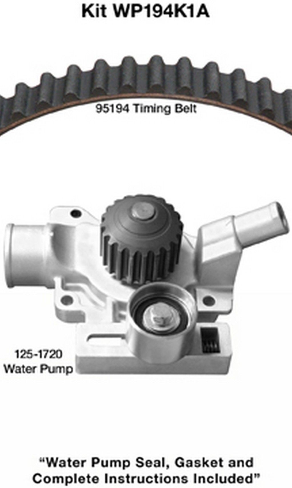 1996, 1995, 1994, 1993, 1992, 1991 Mercury Tracer Engine Timing Belt Kit with Water Pump