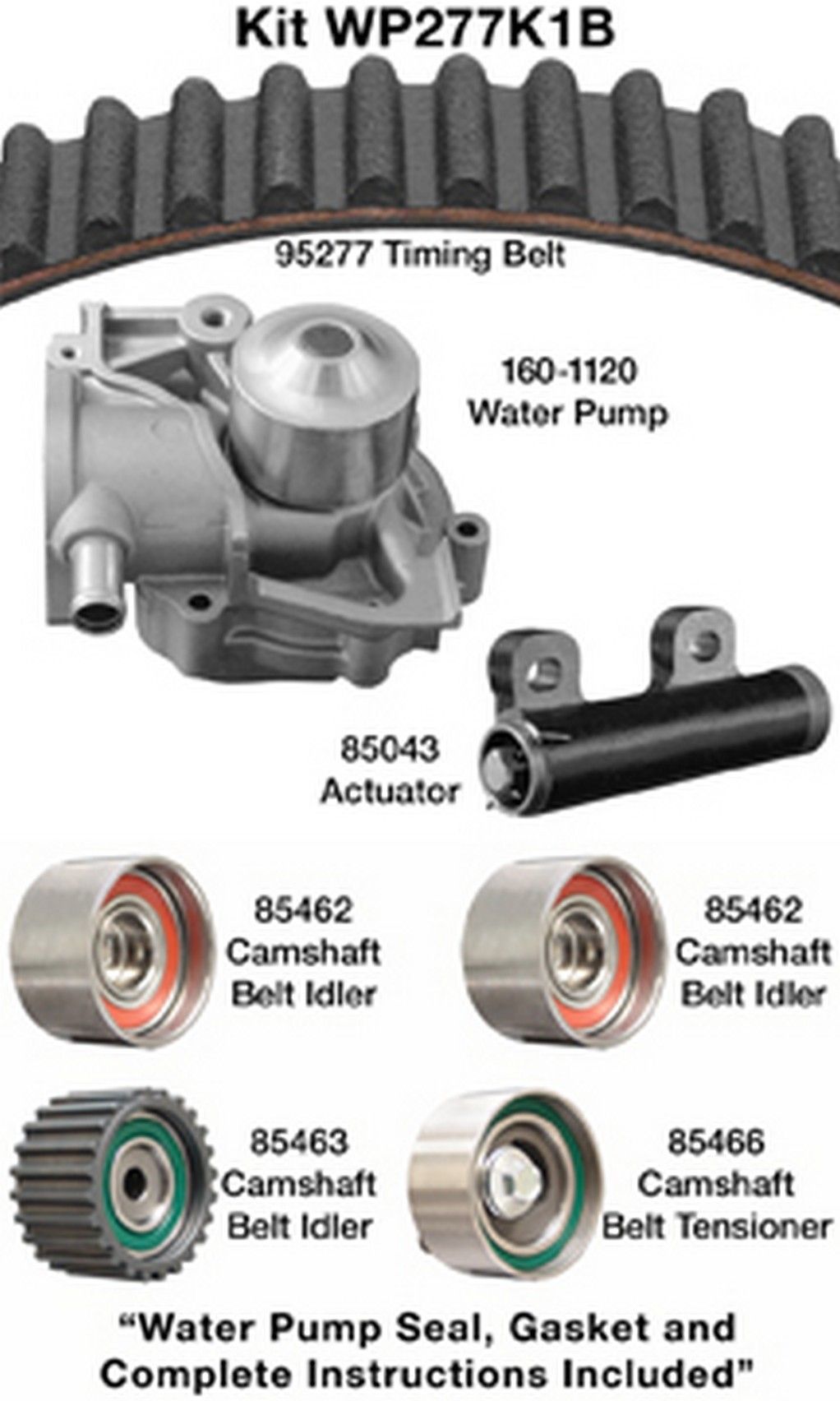 1999, 1998, 1997, 1996 Subaru Legacy Engine Timing Belt Kit with Water Pump