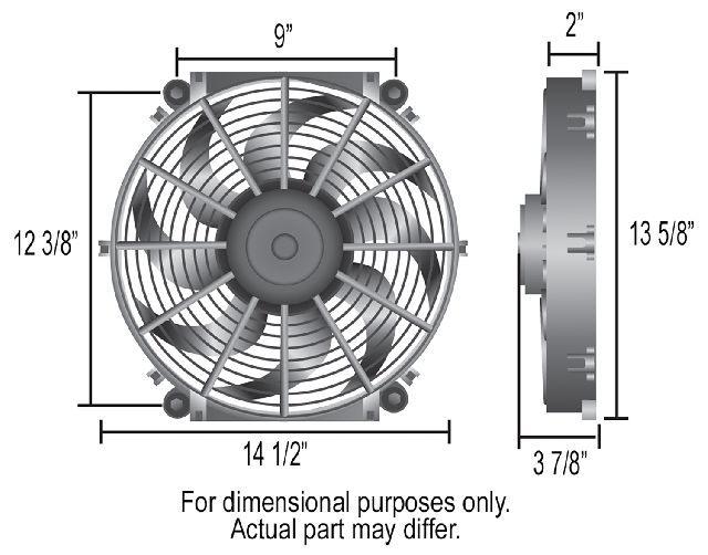 2014 Mazda 3 Engine Cooling Fan (Derale)
