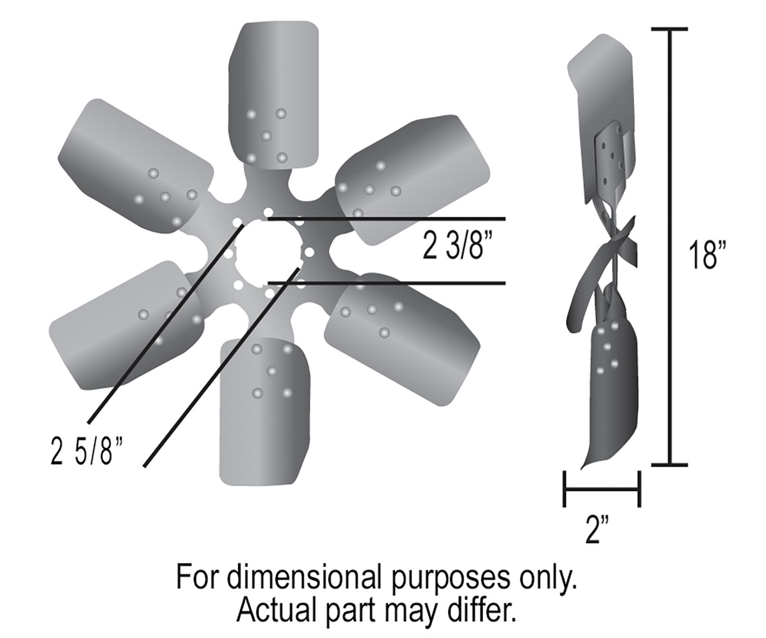 1977, 1976, 1975, 1974, 1973, 1972, 1971, 1970 GMC Jimmy Engine Cooling Fan Blade