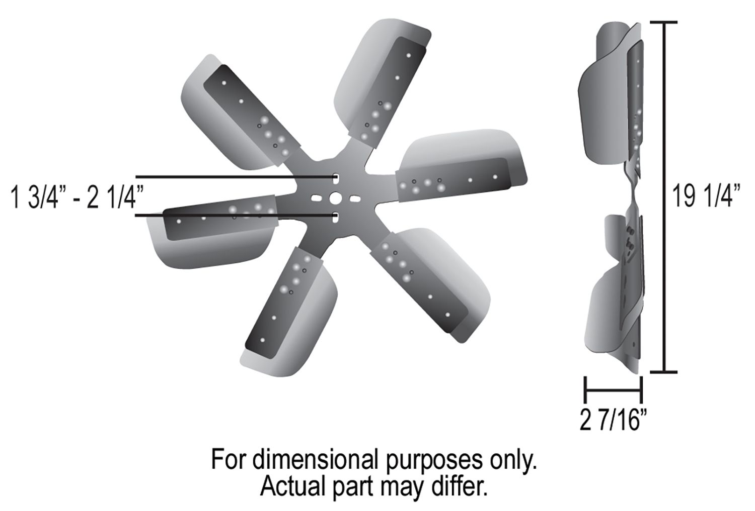 1982, 1981, 1980, 1979, 1978 GMC Jimmy Engine Cooling Fan Blade