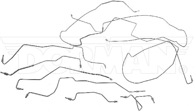 2003-2004 Dodge Dakota Brake Hydraulic Line Kit (Dorman)