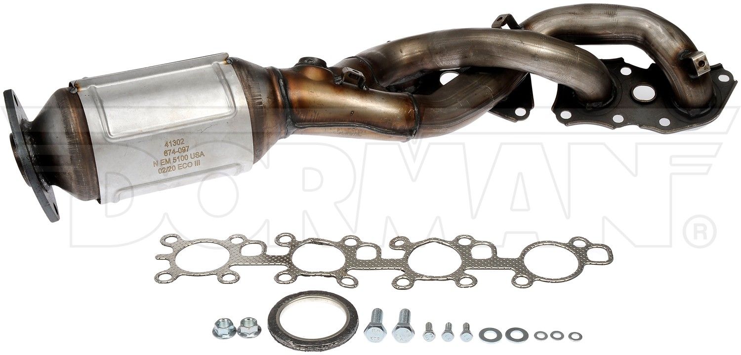 2017, 2016, 2015, 2014, 2013, 2012, 2011, 2010, 2009, 2008, 2007 Lexus LS460 Catalytic Converter with Integrated Exhaust Manifo