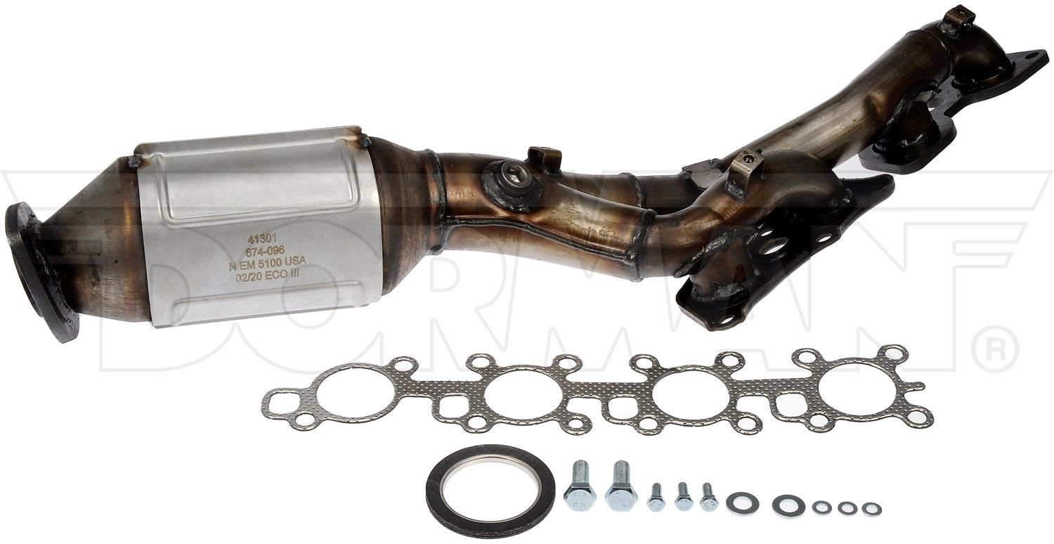 2017, 2016, 2015, 2014, 2013, 2012, 2011, 2010, 2009, 2008, 2007 Lexus LS460 Catalytic Converter with Integrated Exhaust Manifo