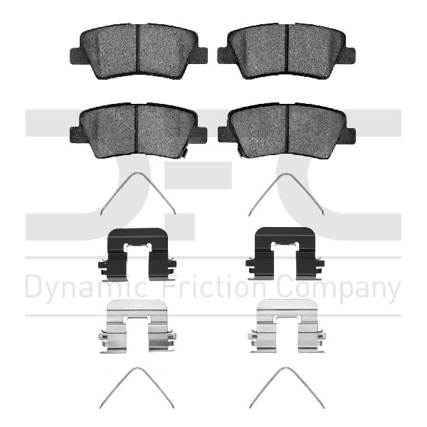 2012-2021 Hyundai Veloster Disc Brake Pad Set - Rear (Dynamic Friction)