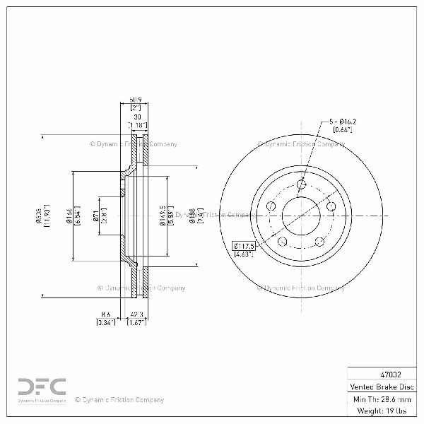 2005 Chevrolet Monte Carlo Disc Brake Rotor - Front (Dynamic Friction)