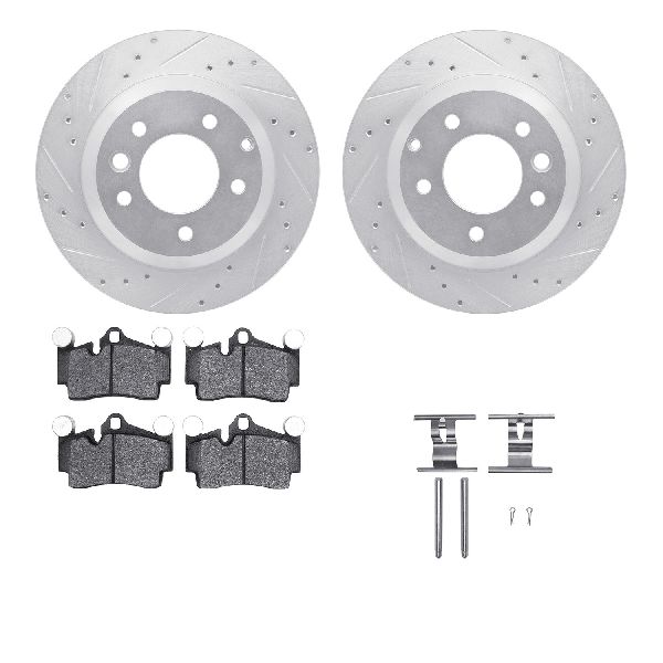 2004-2010 Volkswagen Touareg Disc Brake Kit - Rear (Dynamic Friction)