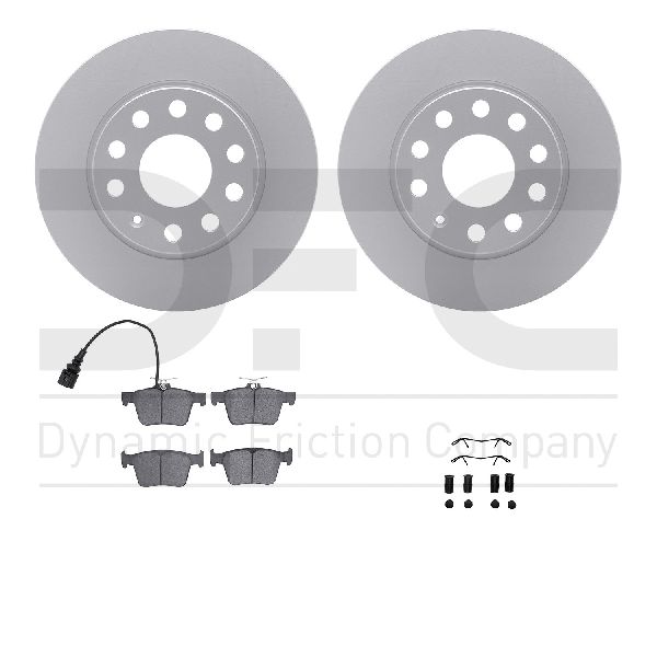 2019-2024 Volkswagen Jetta Disc Brake Kit - Rear (Dynamic Friction)