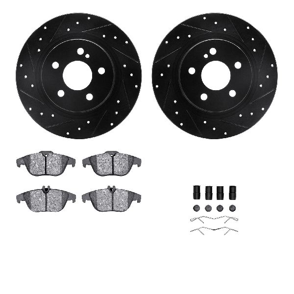 2008-2012 Mercedes-Benz C300 Disc Brake Kit - Rear (Dynamic Friction)