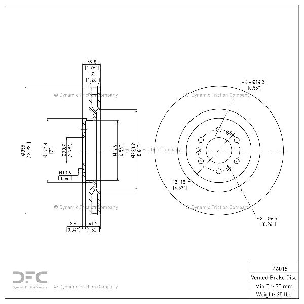 2006-2011 Cadillac STS Disc Brake Rotor - Front (Dynamic Friction)
