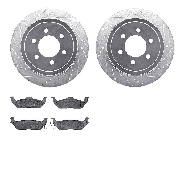 2006-2008 Lincoln Mark LT Disc Brake Kit - Rear (Dynamic Friction)