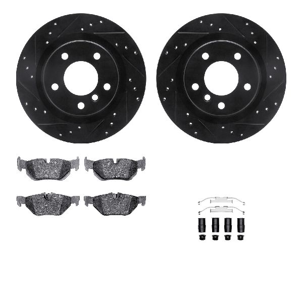 2007-2013 BMW 328i Disc Brake Kit - Rear (Dynamic Friction)