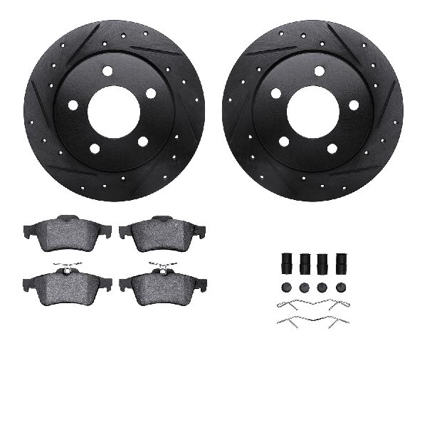 2004-2013 Mazda 3 Disc Brake Kit - Rear (Dynamic Friction)