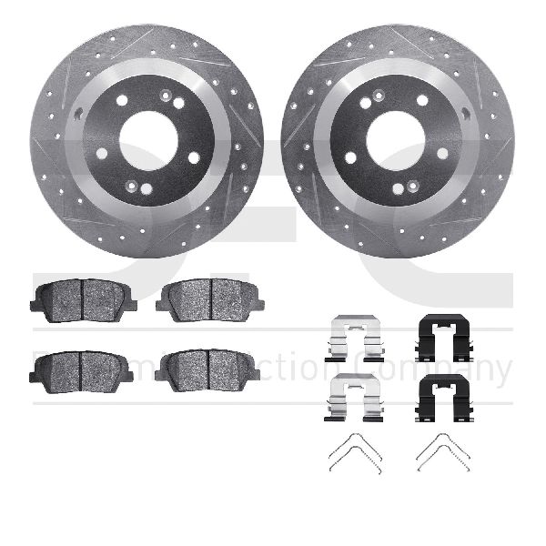 2010-2018 Hyundai Santa Fe Disc Brake Kit - Rear (Dynamic Friction)