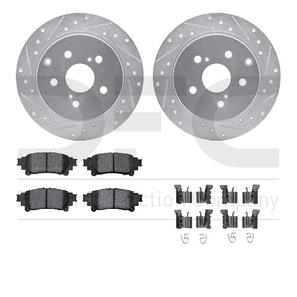2012-2017 Toyota Prius V Disc Brake Kit - Rear (Dynamic Friction)