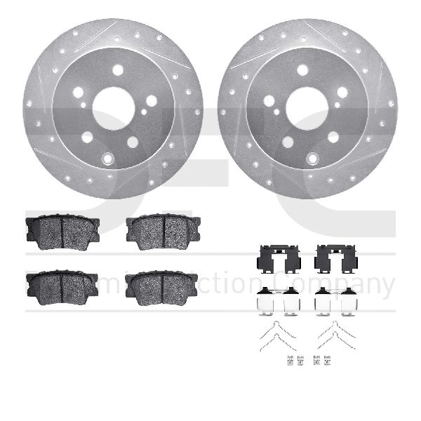 2010-2012 Lexus HS250h Disc Brake Kit - Rear (Dynamic Friction)