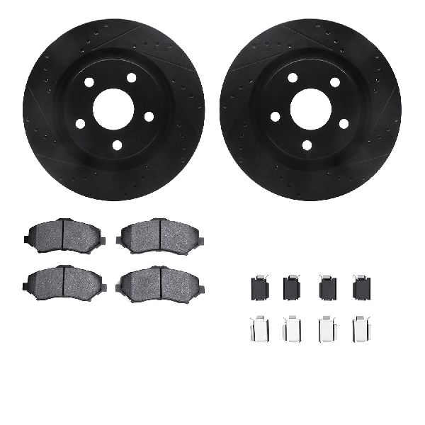2012-2018 Jeep Wrangler Disc Brake Kit - Front (Dynamic Friction)