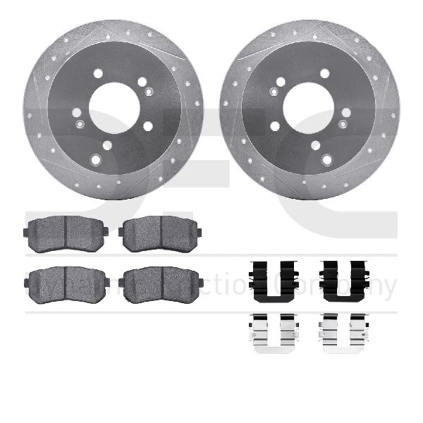 2010-2015 Hyundai Tucson Disc Brake Kit - Rear (Dynamic Friction)
