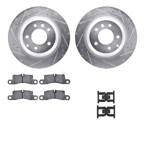 2015-2018 Porsche Cayenne Disc Brake Kit - Rear (Dynamic Friction)