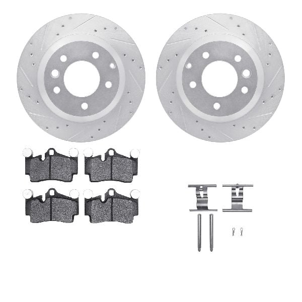 2004-2010 Volkswagen Touareg Disc Brake Kit - Rear (Dynamic Friction)