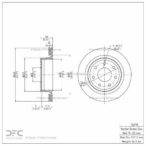 2012-2014 Ford F-150 Disc Brake Rotor - Rear (Dynamic Friction)