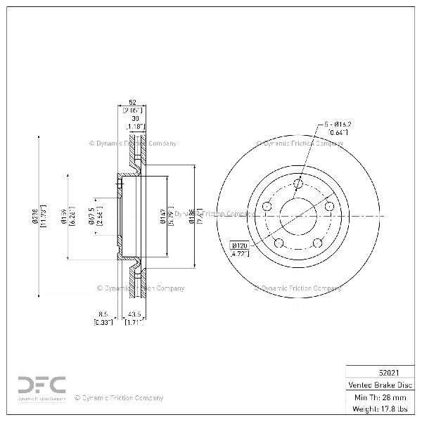 2008-2009 Pontiac G8 Disc Brake Rotor - Front (Dynamic Friction)