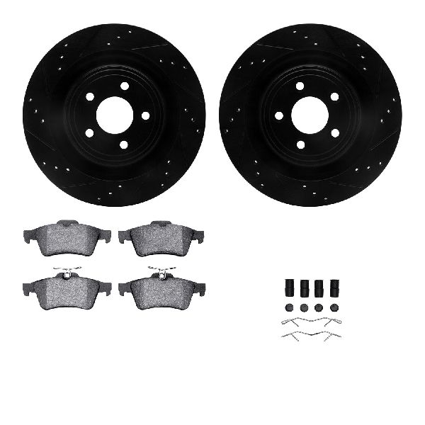 2009-2015 Jaguar XF Disc Brake Kit - Rear (Dynamic Friction)