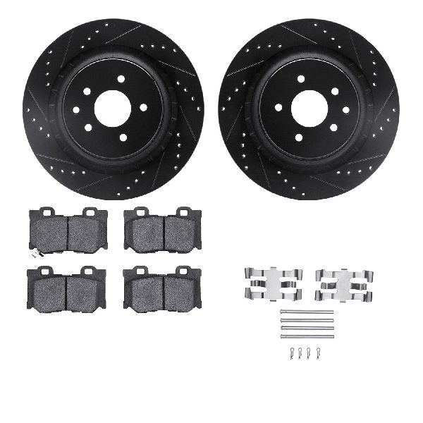 2014-2015 INFINITI Q60 Disc Brake Kit - Rear (Dynamic Friction)