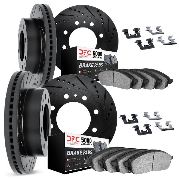 2001-2006 GMC Sierra 1500 HD Disc Brake Kit - Front and Rear (Dynamic Friction)