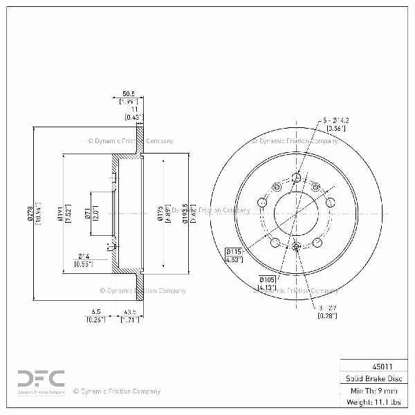 2006-2007 Chevrolet Monte Carlo Disc Brake Rotor - Rear (Dynamic Friction)