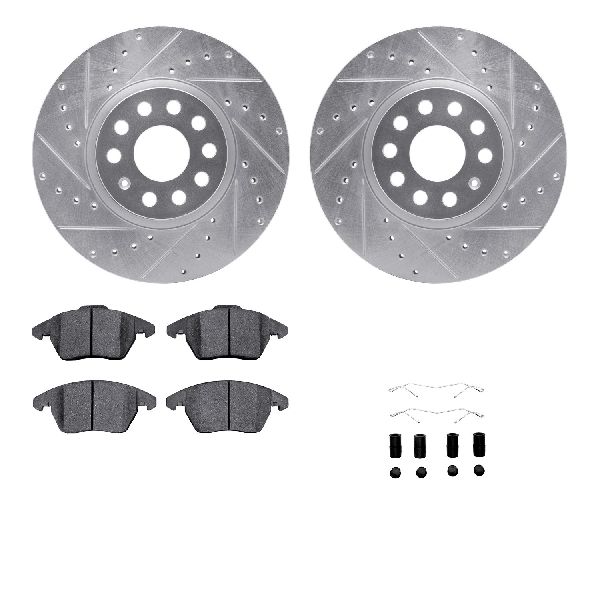 2012-2018 Volkswagen Jetta Disc Brake Kit - Front (Dynamic Friction)