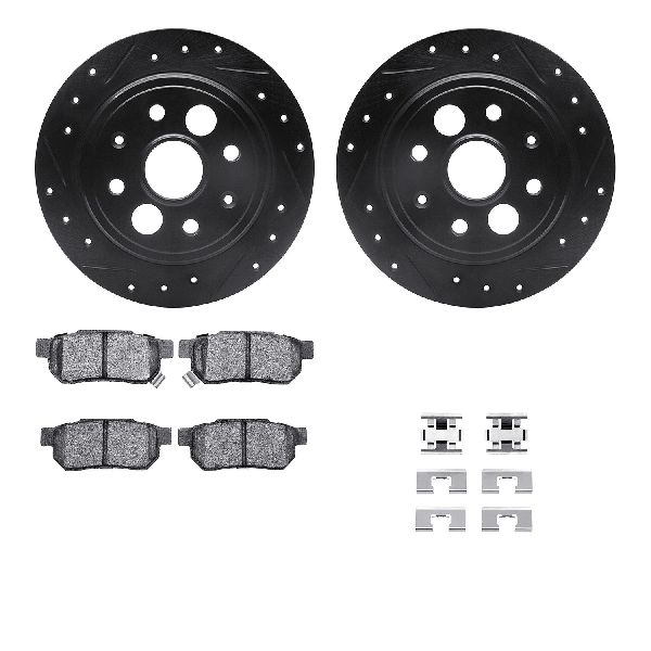 1986-1989 Acura Integra Disc Brake Kit - Rear (Dynamic Friction)