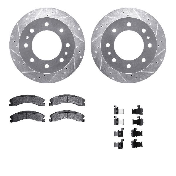 2011-2019 GMC Sierra 2500 HD Disc Brake Kit - Rear (Dynamic Friction)