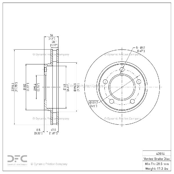 1974-1980 International Scout II Disc Brake Rotor - Front (Dynamic Friction)