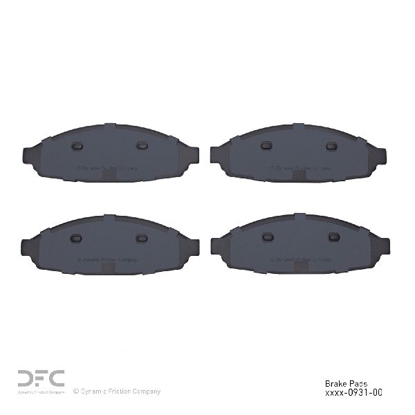 2003-2011 Lincoln Town Car Disc Brake Pad Set - Front (Dynamic Friction)