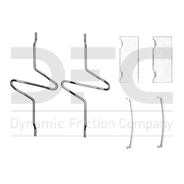 1975-1985 Ford E-350 Econoline Disc Brake Hardware Kit - Front (Dynamic Friction)