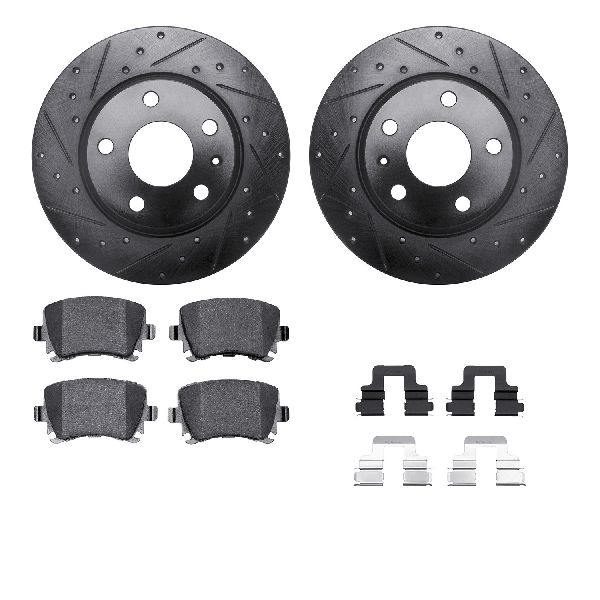 2008-2009 Audi TT Disc Brake Kit - Rear (Dynamic Friction)