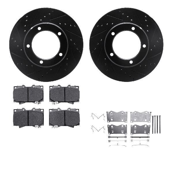 1998-2007 Toyota Land Cruiser Disc Brake Kit - Front (Dynamic Friction)